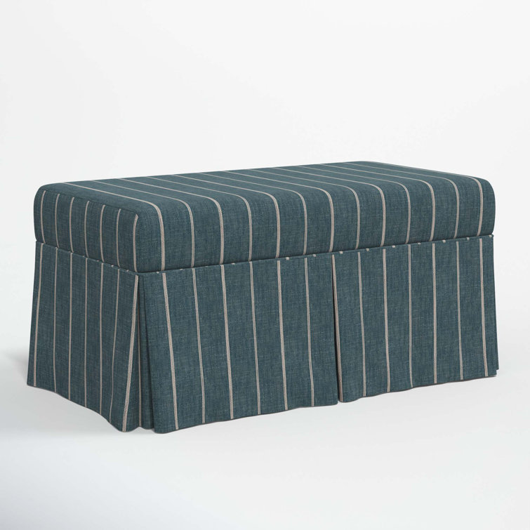 Chaplin Storage Bench Color Pattern Fritz Indigo Stripe